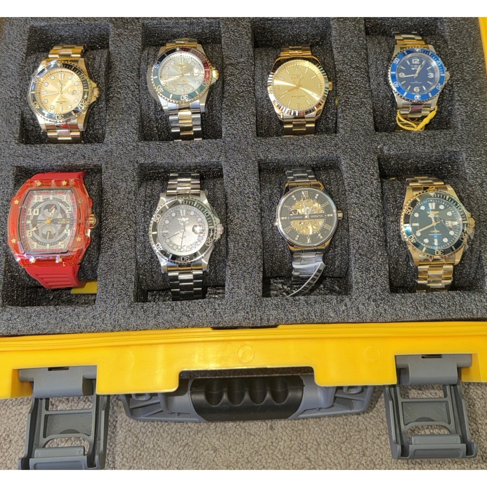 Invicta Watches Mens Lot Of (8) Brand New In Yellow Dive Case W/ Boxes Rare‎ - Picture 2 of 16